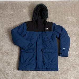 The North Face Kids Blue and Black Puffer Jacket
